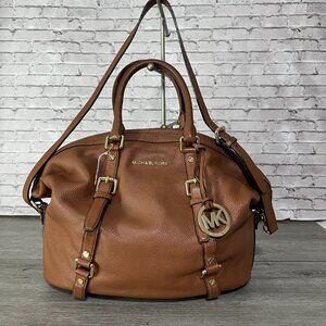 Michael Kors Bedford legacy medium convertible satchel bag leather